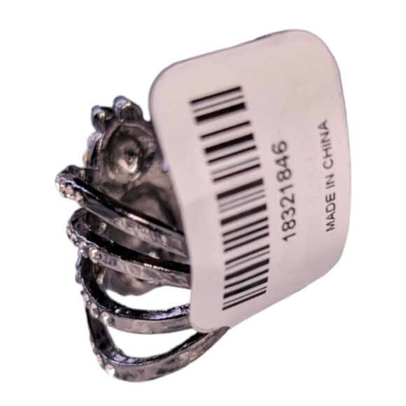 NWT Torrid Crystal Silver Tone Spider Ring, Size 9 - Picture 4 of 6